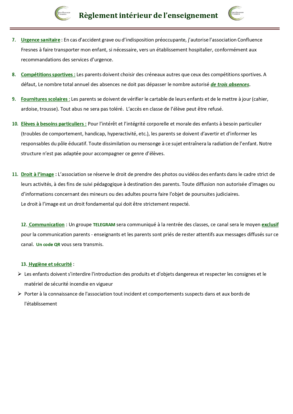 Règlement Intérieur - page 2